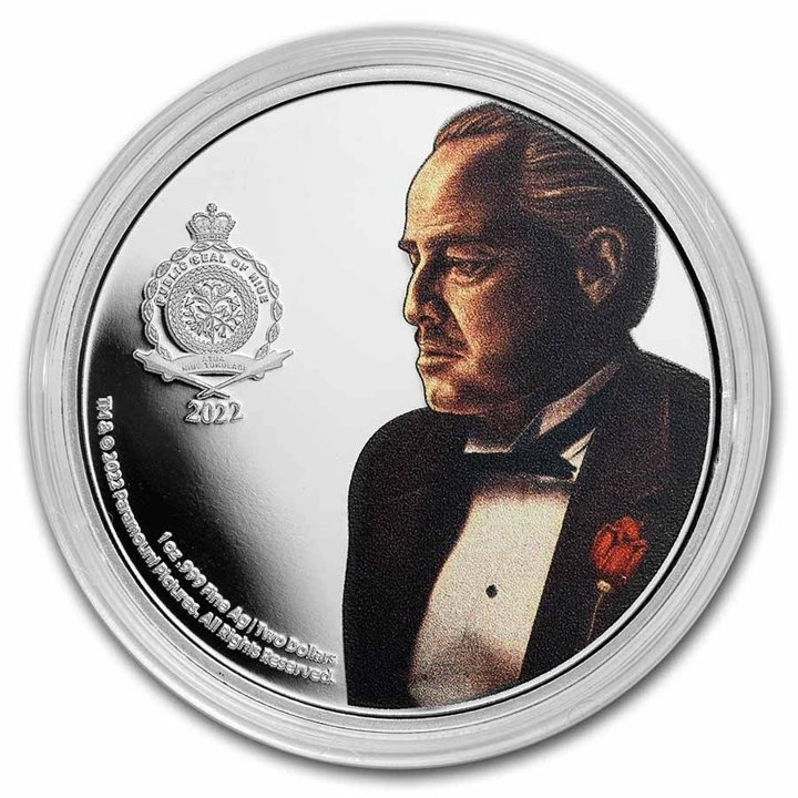 Niue: The Godfather kolorowany 50. rocznica filmu 1 uncja Srebra 2022 Proof