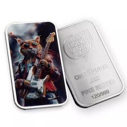 Sztabka The Holy Land Mint - Human Cats - Jimmy kolorowana 1 uncja Srebra 2025 