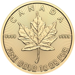 Kanadyjski Liść Klonowy 1 gram Złota 2024