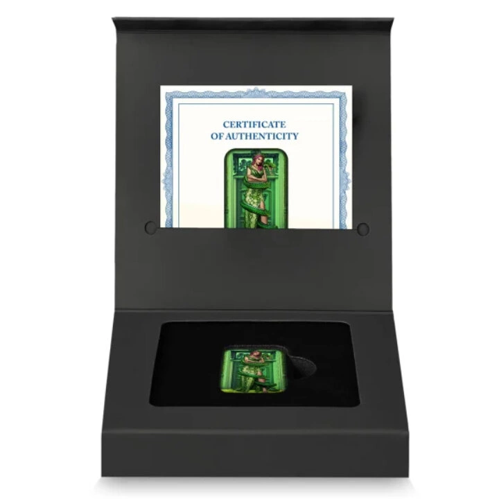 Sztabka Asturmint: The Deadly Seven Sins - Envy kolorowana 2 uncje Srebra 2024 Antique Finish