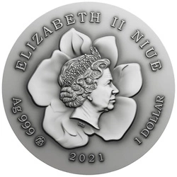 Niue: Fairy Tales - Googly Eyes kolorowane $1 Srebro 2021 High Relief Antiqued Coin	