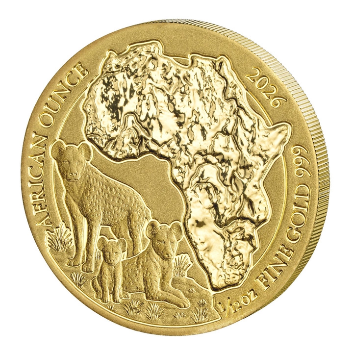 Rwanda: African Ounce - Spotted Hyena 1/12 uncji Złota 2026