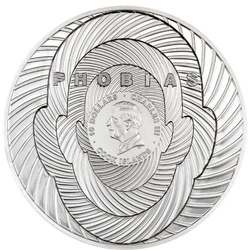 Cook Islands: Phobias - Arachnophobia kolorowany 2 uncje Srebra 2025 Proof