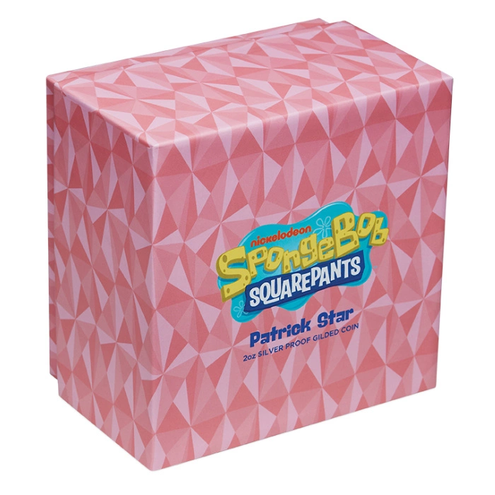 Tuvalu: Spongebob Squarepants - Patrick Star pozłacany 2 uncje Srebra 2025 Proof