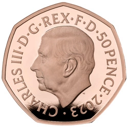 Lew, Czarownica i Stara Szafa 50p Złoto 2023 Proof 