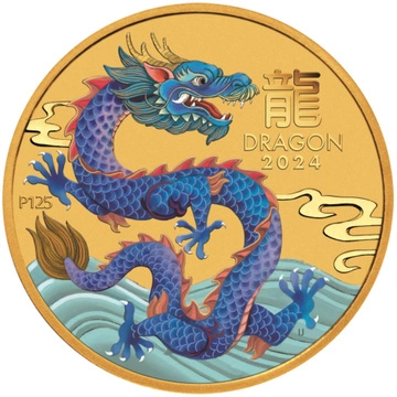 Perth Mint: Lunar III - Rok Smoka kolorowany 1/20 uncji Złota 2024