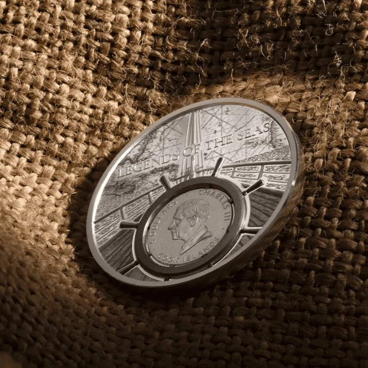 Cook Islands: Legends of the Seas – Santa Maria kolorowany 1 uncja Srebra 2026 Proof