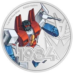 Niue: Transformers - Starscream kolorowany 1 uncja Srebra 2023 Proof