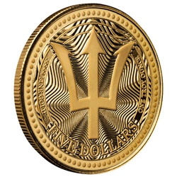 Barbados: Trident 1 uncja Złota 2025 Prooflike