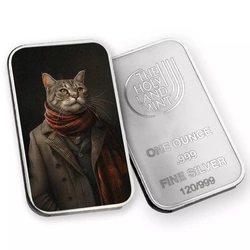 Sztabka The Holy Land Mint - Human Cats - William kolorowana 1 uncja Srebra 2025