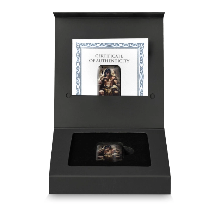 Sztabka Germania Mint: Gods - Widar kolorowany 2 uncje Srebra 2024 Antique Finish