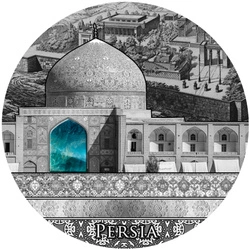 Niue: Imperial Art - Persia 2 uncje Srebra 2022 High Relief Antiqued Coin