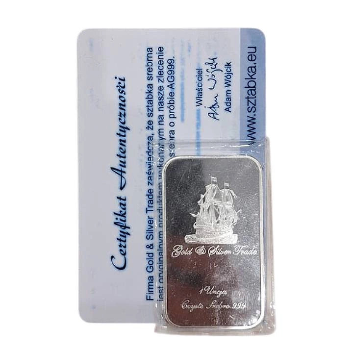 Sztabka 1 uncja Srebra Silver & Trade Niesortowana