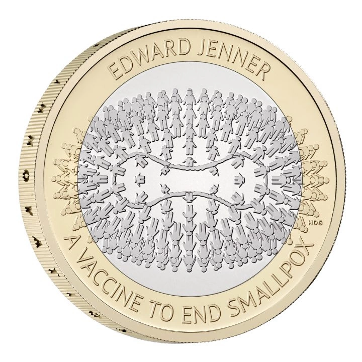 Edward Jenner £2 Miedzionikiel 2023