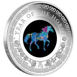 Perth Mint: Lunar III - Rok Konia 1 uncja Srebra 2026 Proof Opal