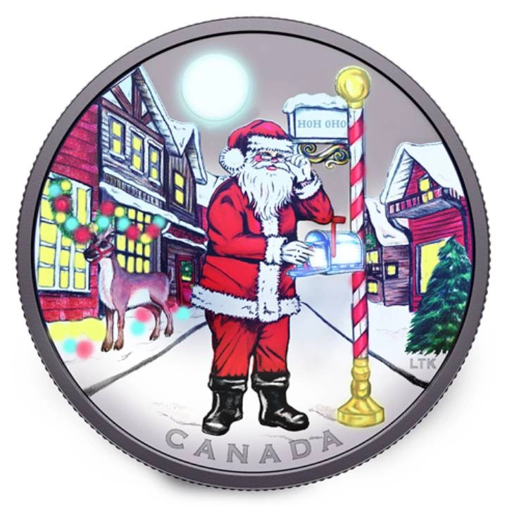 Canada: Dear Santa kolorowany 1 uncja Srebra 2025 Proof