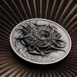 Palau: H.P. Lovecraft - Azathoth kolorowany 3 uncje Srebra 2023 Ultra High Relief Antiqued Coin