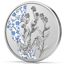 The forget-me-not kolorowany 10 Euro Srebro 2023 Proof