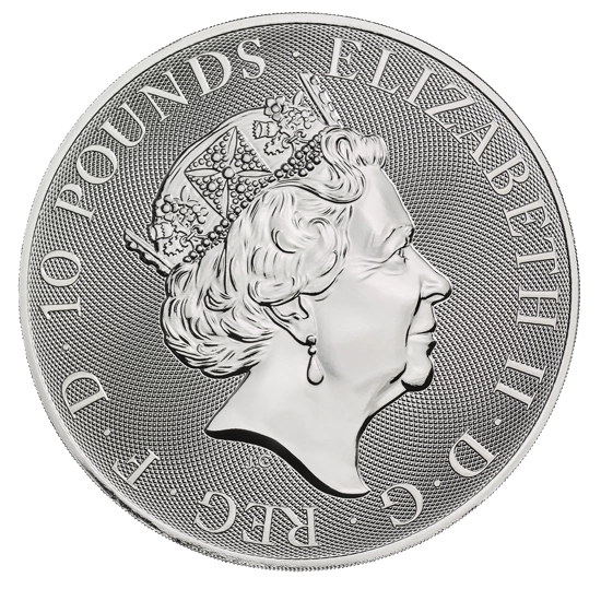 Bestie Królowej: Biały Lew Mortimerów 10 uncji Srebra 2021