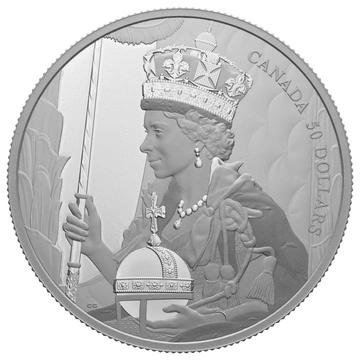 Canada: Queen Elizabeth II’s coronation $50 Srebro 2022 Proof