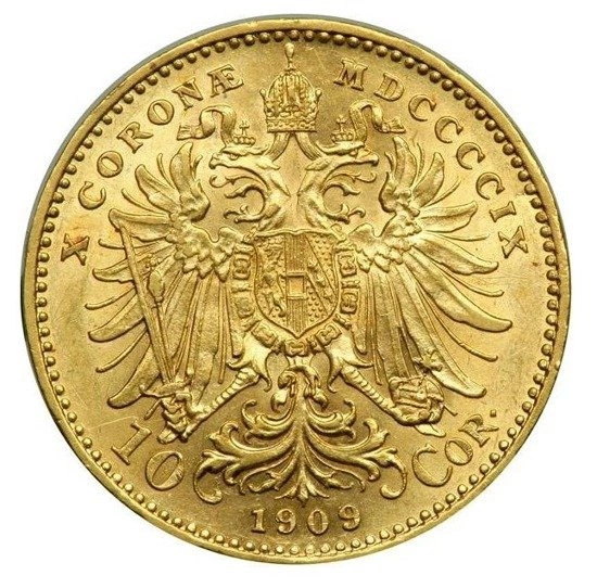 Austro-Węgry, 10 Koron Franciszek Józef I 1909 Stan: 1-