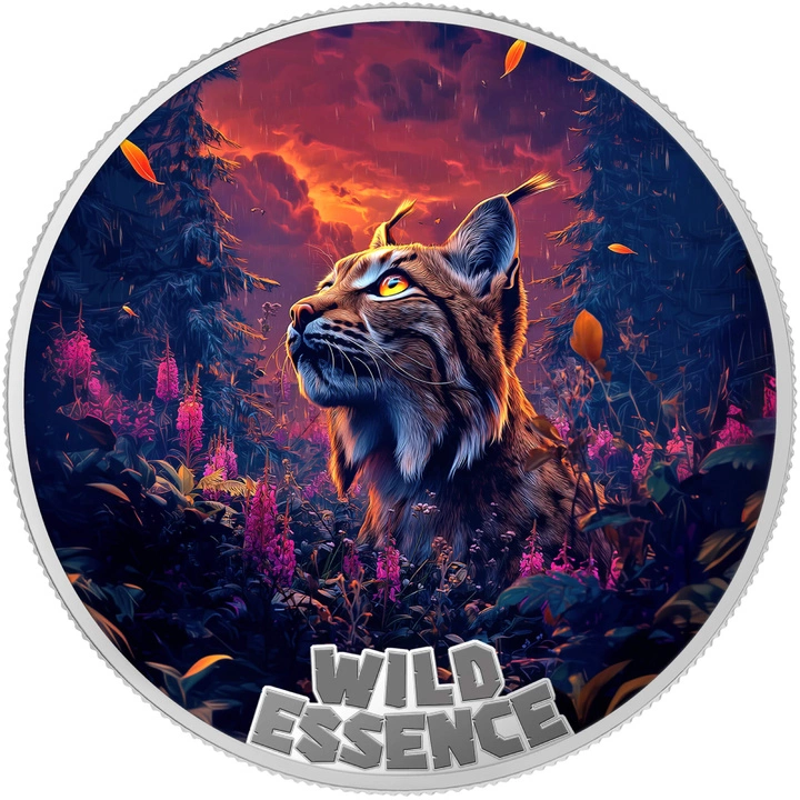 Liberia: Zestaw 5 monet Wild Essence kolorowany 5 uncji Srebra 2025 Proof