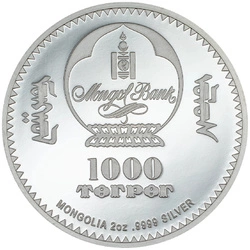 Mongolia: Peter Carl Fabergé - Imperial Coronation Egg kolorowany 2 uncje Srebra 2024 Proof High Relief