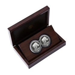 Big Five: Zestaw Rhino 2 x 1 uncja Srebra 2025 Proof Doublecap