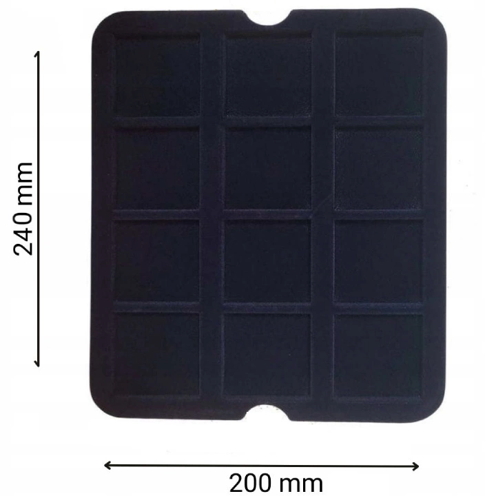 Leuchtturm - Paleta Mazzola na monety Quadrum 12 przedziałów (niebieska)