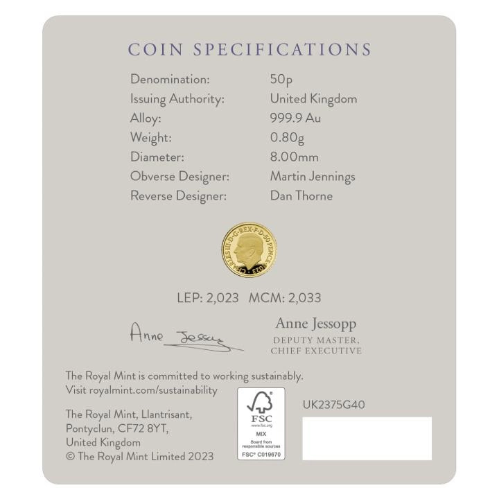 The 75th Birthday of His Majesty King Charles III 1/40 uncji Złota 2023 Proof