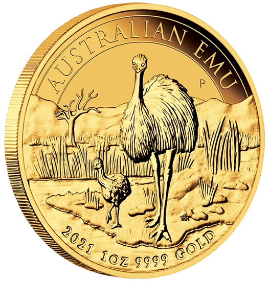 Australijski Emu 1 uncja Złota 2021 Pakiet 5 sztuk