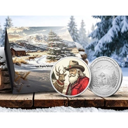 Western Santa kolorowany 1 uncja Srebra 2025 Proof