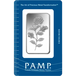 50 gramów Sztabka Srebra Pamp Suisse Róża