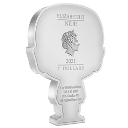 Niue: Star Trek - Spock Chibi Coin kolorowany 1 uncja Srebra 2021 Proof