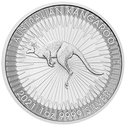 Australijski Kangur 1 uncja Srebra PAKIET 25 SZTUK 2021