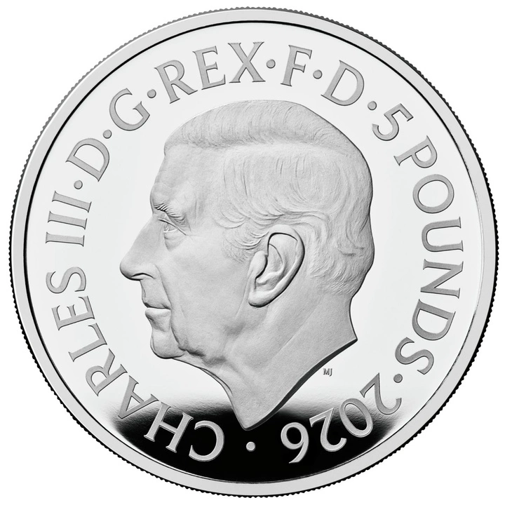 Portraits of Queen Elizabeth II - Mary Gillick Effigy £5 Srebro 2026 Proof Piedfort