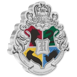 Niue: Harry Potter - Hogwarts Crest kolorowany 1 uncja Srebra 2021 Proof