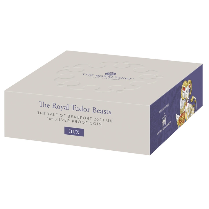 The Royal Tudor Beasts: The Yale of Beaufort 1 uncja Srebra 2023 Proof