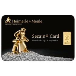 Sztabka Heimerle Meule 1 gram Złota LBMA GD Refiner w certipacku