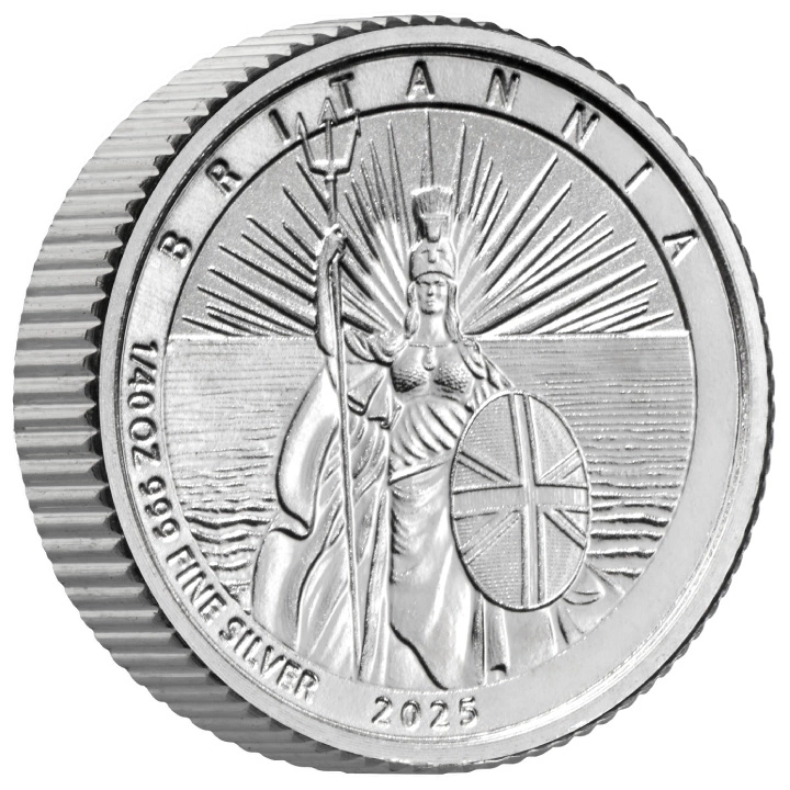 Zestaw 4 monet Britannia Srebro 2025 Reverse Frosted