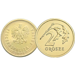 Narodowy Bank Polski: 2 grosze z Woreczka Menniczego Moneta z 2024 UNC