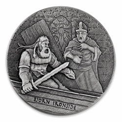 Niue: Vikings - Bjorn Ironside 2 uncje Srebra 2016 Proof Antiqued Coin