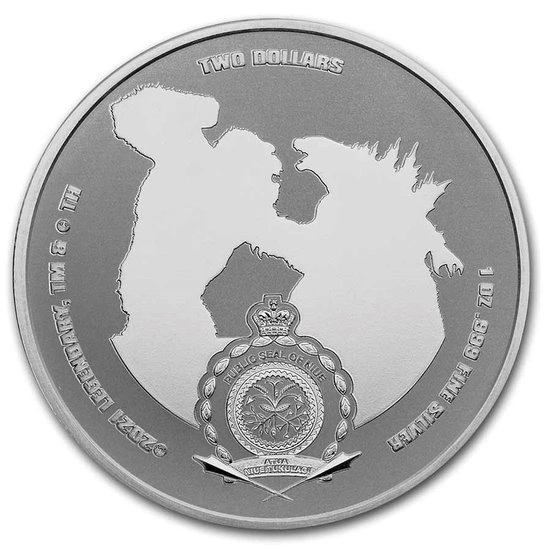 Niue: Godzilla 1 uncja Srebra 2021 Proof