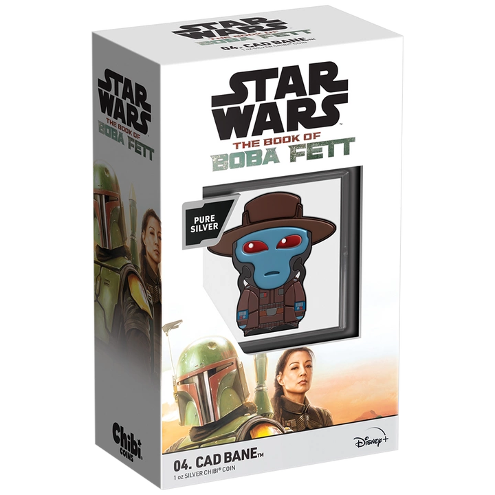 Niue: Star Wars - Cad Bane Chibi Coin kolorowany 1 uncja Srebra 2022 Proof