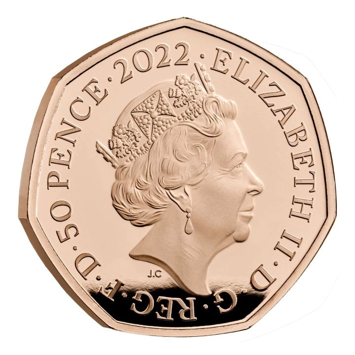 Harry Potter: Hogwarts Express 50p Złoto 2022 Proof