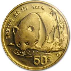 Chińska Panda 1/2 uncji Złota 1987-S