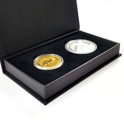 Australijski Emu zestaw - Złota i Srebrna moneta 1 uncja 2018