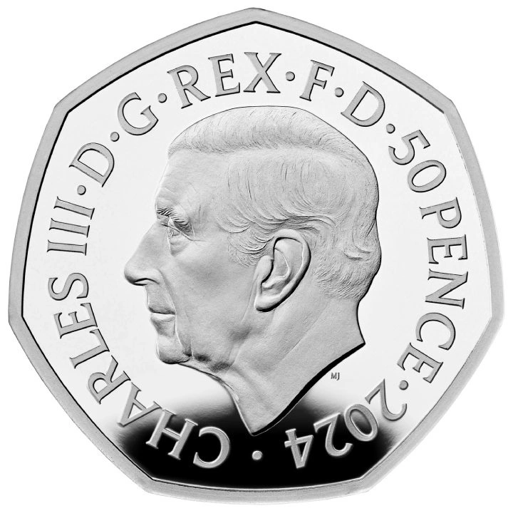 Zestaw 5 srebrnych monet Wielka Brytania 2024 Proof Piedfort Commemorative Coin