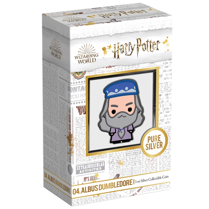 Niue: Harry Potter - Dumbledore Chibi Coin kolorowany 1 uncja Srebra 2020 Proof