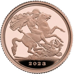 Wielka Brytania: The Coronation of His Majesty King Charles 1/4 Sovereign 2023 Proof